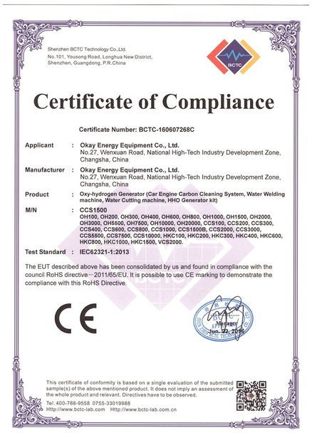 China Okay Energy Equipment Co., Ltd certificaciones
