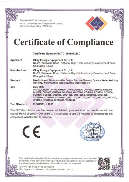 China Okay Energy Equipment Co., Ltd certification